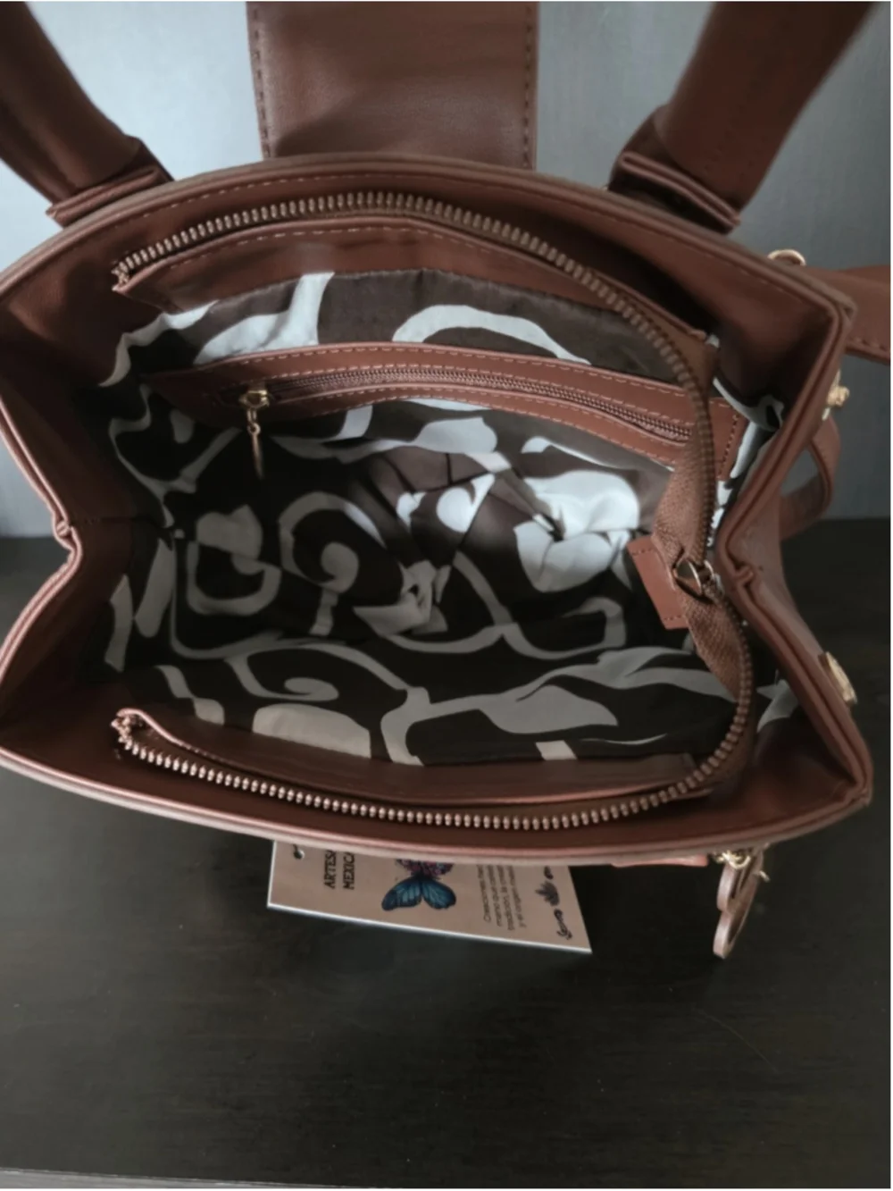 Chocolate Brown Tasseled Floral Embossed Tooled Artisan LEATHER Crossbody Purse